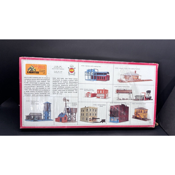 AHM Kit Interlocking Tower Building HO Scale Train Layout #15602 Lighted - Picture 11 of 16